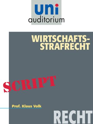 cover image of Wirtschafts-Strafrecht